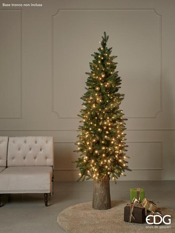 edg_enzo de gasperi edg_enzo de gasperi albero di natale pino slim h 180 cm 360 miniled d 71 cm uso interno verde ean 8056372828416