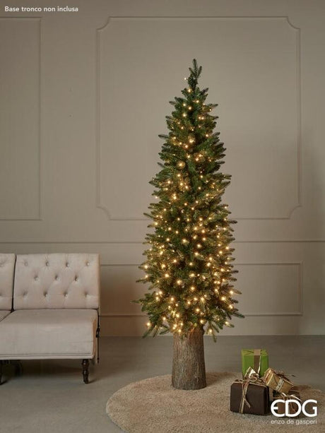 edg_enzo de gasperi edg_enzo de gasperi albero di natale pino slim h 180 cm 360 miniled d 71 cm uso interno verde ean 8056372828416