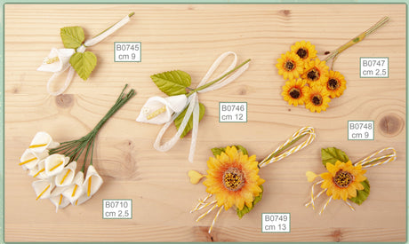 etm etm girasole singolo d 3 cm h 125 cm giallo 12 pz ean 8059793663710