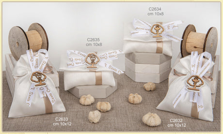 etm etm sacchetti portaconfetti nastro comunione 10 x 12 cm bianco 12 pz ean 8057500589186