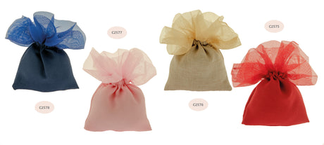 etm etm sacchetto ciuffo bag bomboniera portaconfetti laurea 10 x 13 cm rosso 12 pz ean 8057500586819