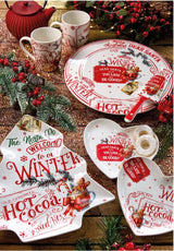 fade fade chocolat vassoio albero di natale 30 x 28 cm bianco rosso ean 8016175589761