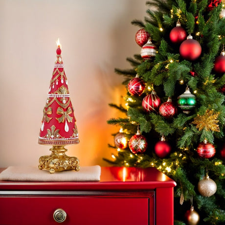 fade fade pearl tree rosso albero natalizio 14 x 41 cm resina ean 8016175584674