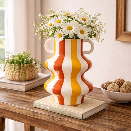 fade fade vaso gioia 20 x 28 cm arancione bianco ean 8016175591900