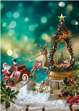fade fade xmas town babbo natale con slitta 375 x 10 x 26 cm poliresina multicolor ean 8016175584865