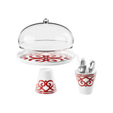 guzzini guzzini alzata con campana natalizia harmonia melamina d 304 cm h 277 cm table decor bianco rosso ean 8008392412724