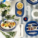 guzzini guzzini rosottiera riviera melamina 32 x 235 cm bianco blu ean 8008392392422