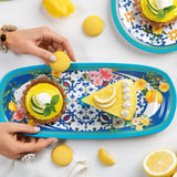 guzzini guzzini vassoio rettangolare piccolo flower lemon 395 x 165 x 25 melamina table decor ean 8008392368694