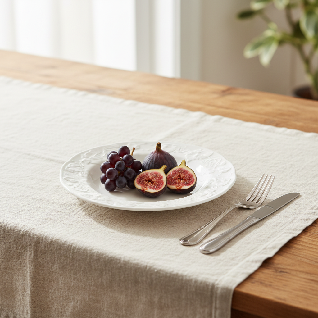 KALEIDOS toscana piatto frutta cm 21 6900121 porcellana bianca rilievi 