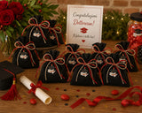 larcolaio larcolaio sacchetto con book 9 x 12 cm portaconfetti laurea nero 12 pz ean 8059558631350