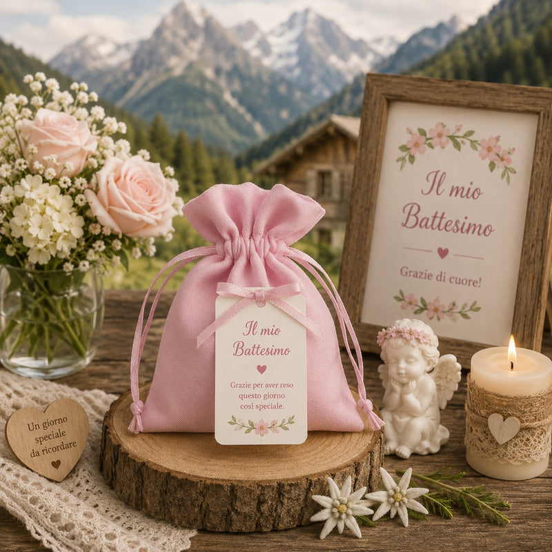 larcolaio larcolaio sacchetto raso 9x12 cm portacanfetti rosa bomboniera elegante 12 pz ean 8054751444431