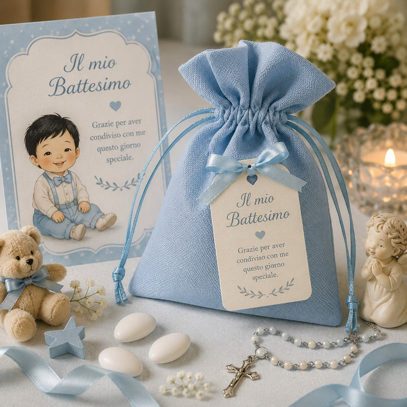 larcolaio larcolaio sacchetto tessuto 9x12 cm portacanfetti turchese bomboniera elegante 12 pz ean 8054751444257