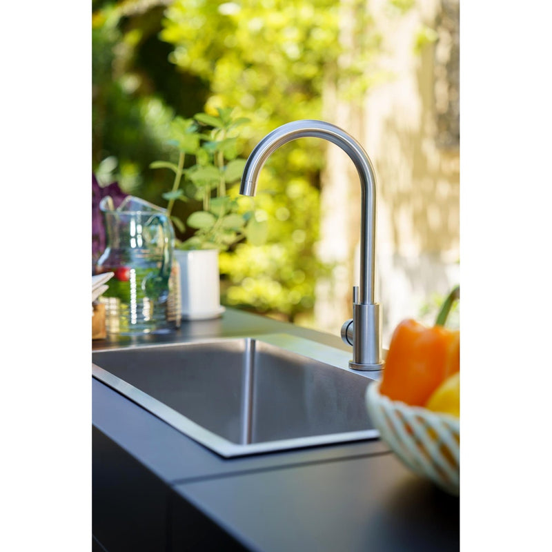 le marquier le marquier mobile cucina con lavabo e miscelatore integrato 80 x 55 cm nero modulo con lavello per plancha ean 3339380165793