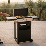 le marquier le marquier plancha elettrica original 260 duo con carrello coperchio e ripiani edition completa ean 3339380176973