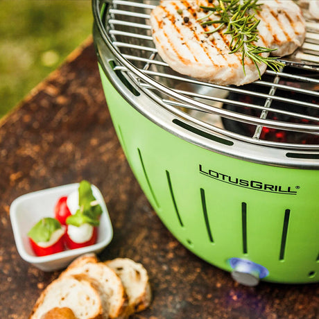 lotusgrill lotusgrill barbecue portatile 35 x 35 x 23 4 cm per interno ed esterno verde ean 4260023010844