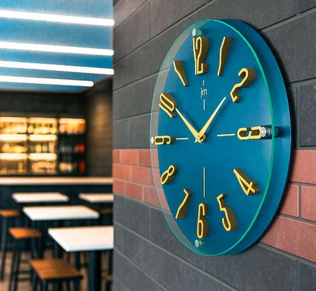lowell lowell orologio da parete quarzo mdf vetro d 3940 cm blu ean 8008457731050