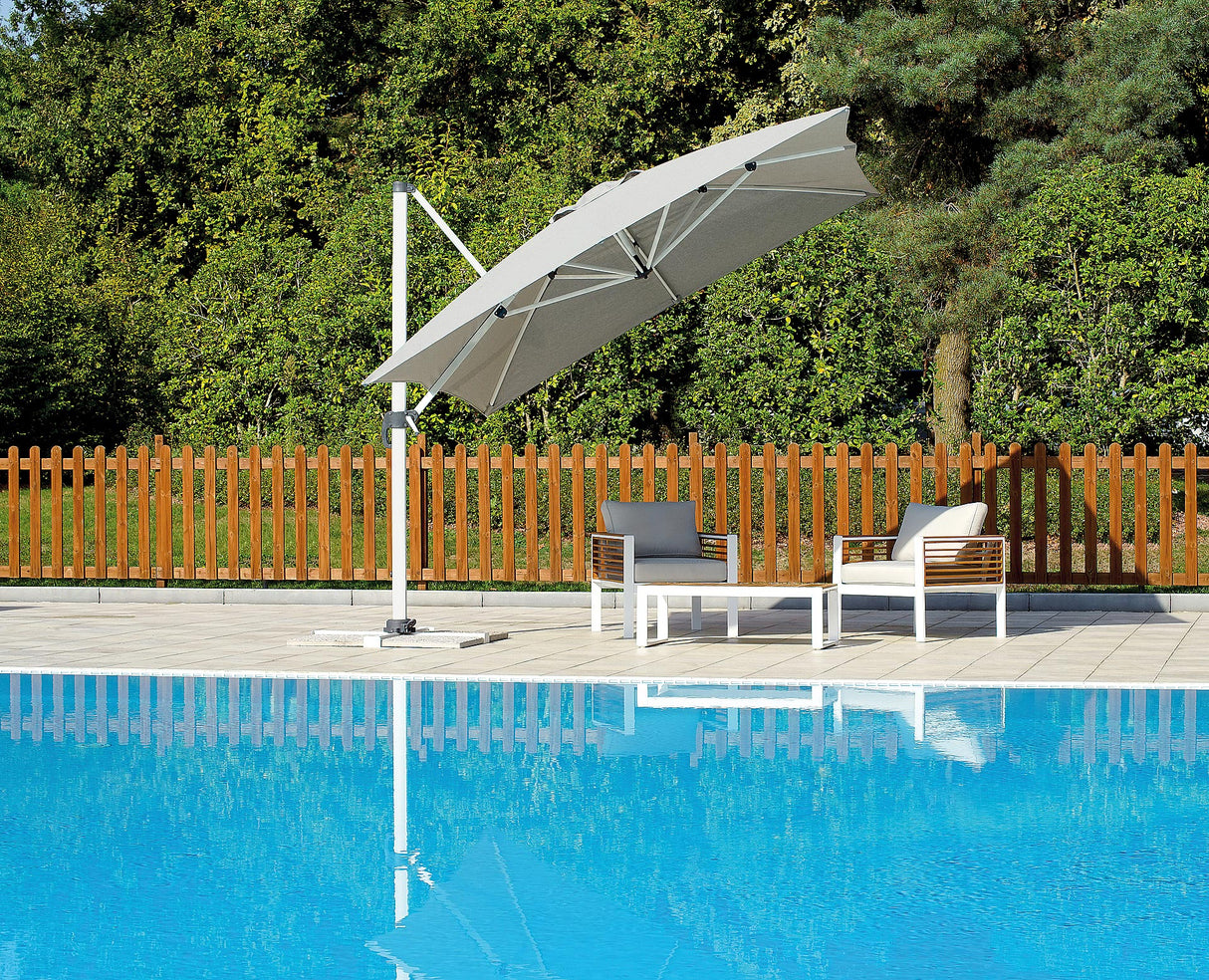 moia greenwood moia greenwood ombrellone california palo laterale 3 x 4 mt alluminio grigio bianco ean 8013054821417