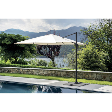 moia greenwood moia greenwood ombrellone colorado 3 x 4 m in alluminio antracite ombrellone outdoor con telo in poliestere ecru design moderno ean 8013054837746