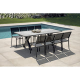 moia greenwood moia greenwood tavolo amantea 220x100 cm in alluminio antracite con piano in resina grigio outdoor design moderno ean 8013054837968