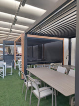 moia greenwood moia greenwood tenda oscurante autoavvolgente per pergola in textilene 3 mt bianca