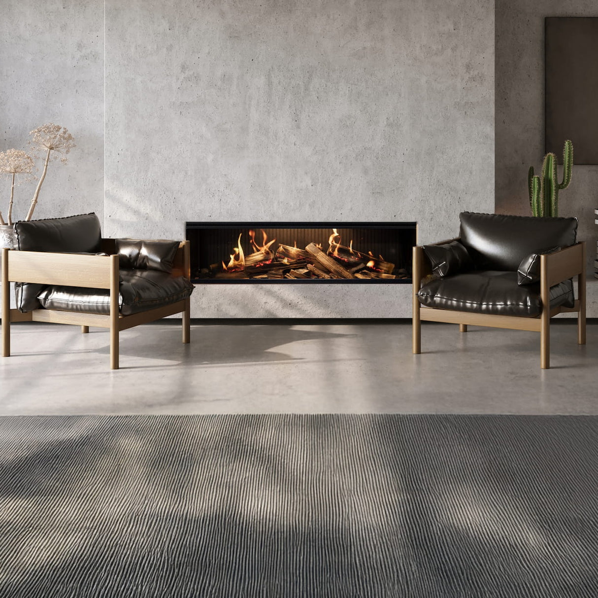 nobis nobis camino elettrico janus 170 senza ventilazione a led 4k fiamma olografica