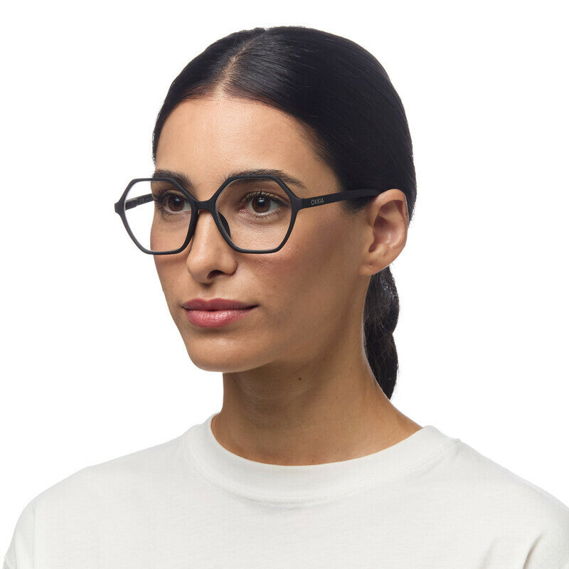 okkia okkia occhiale da lettura mod valencia premontato soft touch spring anti luce blu nero diottrie 1 00 ean 8056211374159