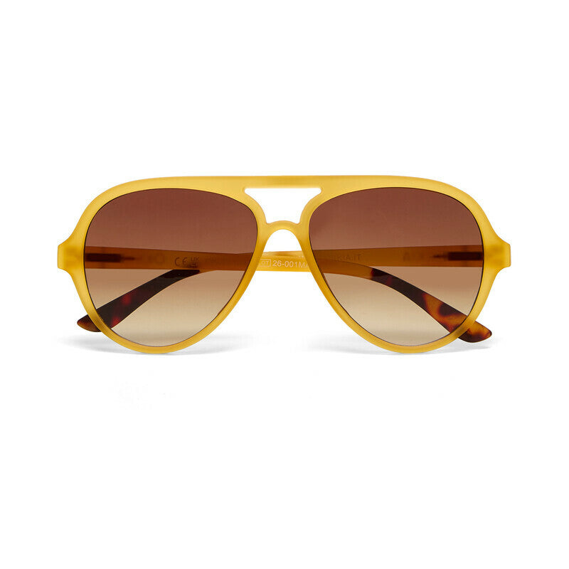 okkia okkia occhiale da sole premontato a forma di goccia mod alessio soft touch giallo lenti brown ean 8056211375415