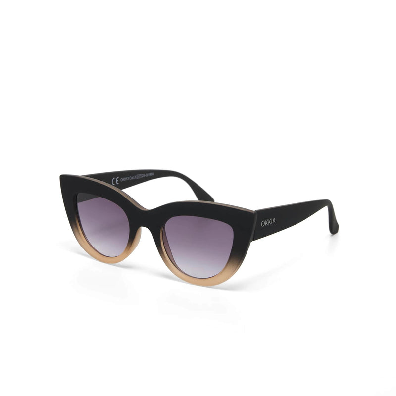 okkia okkia occhiale da sole premontato gatto big frame mod claudia black pink ean 8056211371431