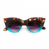 okkia okkia occhiale da sole premontato gatto big frame mod claudia havana blue ean 8052862284847