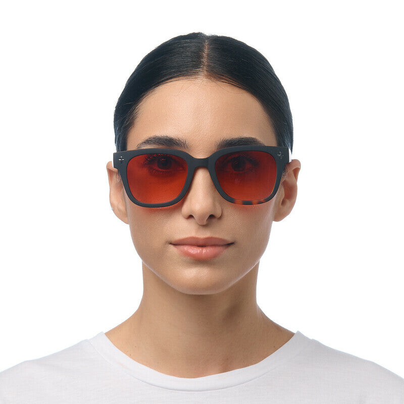 okkia okkia occhiale da sole premontato mod giovanni translucid havana black soft touch con lenti rosso ean 8056211375293
