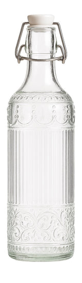 regalo italiano regalo italiano bottiglia decorata ass tappo ermetico 1 lt d 85 cm h 32 cm vetro trasparente 1 pz ean 8057586201248