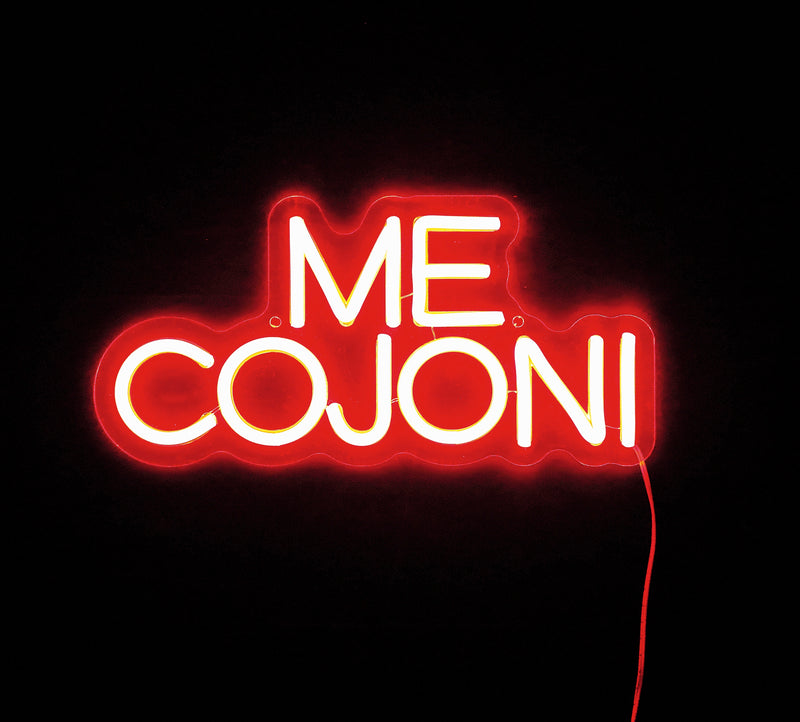 regalo italiano regalo italiano insegna neon led me cojoni 30 x 15 cm decorazione luminosa da parete ean 8057586210080