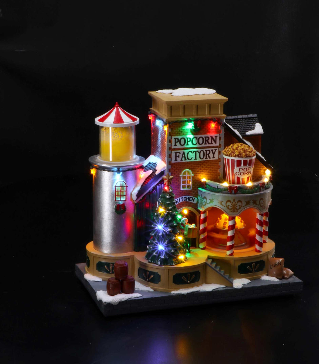 regalo italiano regalo italiano paesino invernale natale con 29 led 24 x 14 x 24 cm multicolor ean 8057586155343