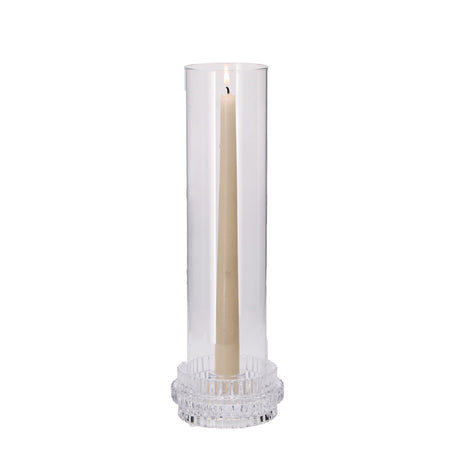 regalo italiano regalo italiano portacandela in vetro borosilicato d 11 cm h 32 cm trasparente ean 8057586201477