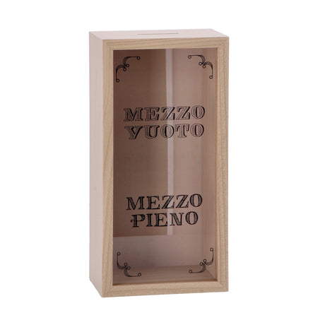 regalo italiano regalo italiano salvadanaio in mdf e vetro 15 x 10 cm h 30 cm ass porta risparmi decorativo moderno 1 pz ean 8057586123700