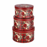 regalo italiano regalo italiano set 3 scatole tonde di natale cartone ass rosso o verde 1 pz ean 8057586117570