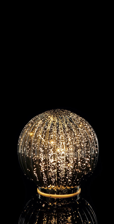 regalo italiano regalo italiano sfera natale vetro ass con 12 led d 15 cm oro 1 pz ean 8057586077584