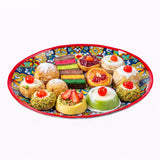 regalo italiano regalo italiano vassoio ovale rian in melamina 40 x 30 cm h 3 cm rosso blu ean 8057586160606
