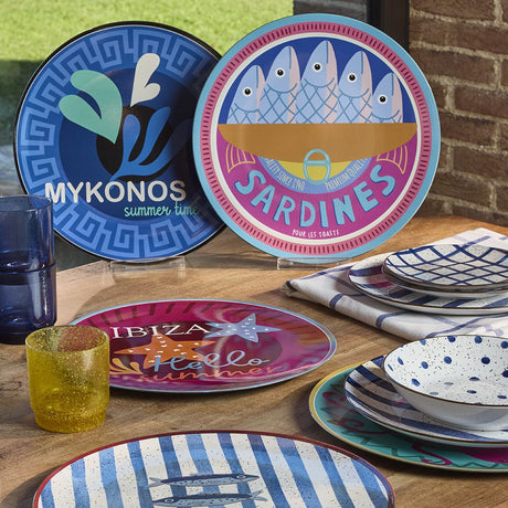 tognana tognana sottopiatto mikonos serving summer time 33 cm decorativo polipropilene blu ean 8056444536638