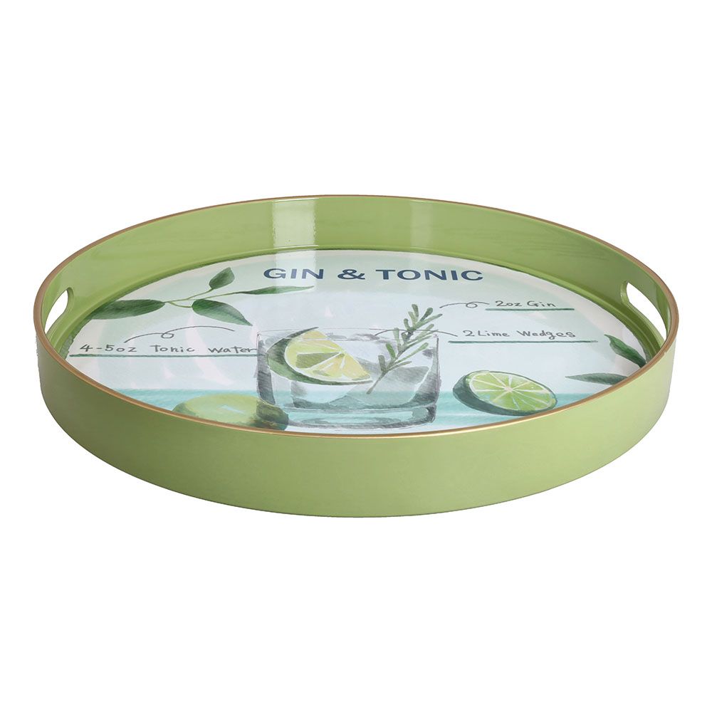 tognana tognana vassoio rotondo gin tonic serving summer time d 38 cm decorativo polipropilene multicolor ean 8056444550290