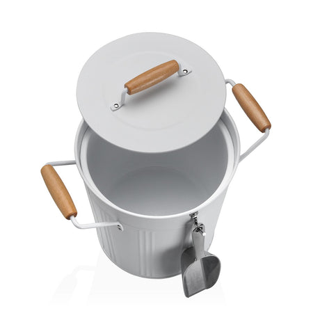 versa versa secchiello ghiaccio d 162 cm h 225 cm con coperchio e cucchiaio acciaio bianco ean 8420327566584