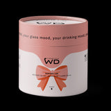 wd lifestyle wd lifestyle bicchiere vetro borosilicato cc 250 ml decoro fiocco rosa ean 8055035680583