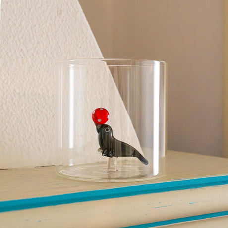 wd lifestyle wd lifestyle bicchiere vetro borosilicato cc 250 ml decoro foca ean 8055035684031