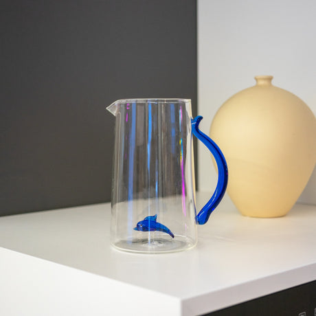 wd lifestyle wd lifestyle caraffa vetro borosilicato cc 15 lt decoro delfino ean 8053300579075