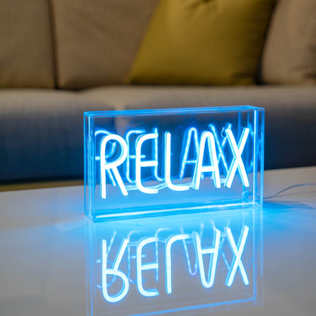 wd lifestyle wd lifestyle insegna neon con cornice in plexiglass 23 x 13 cm decoro relax ean 8053300579365