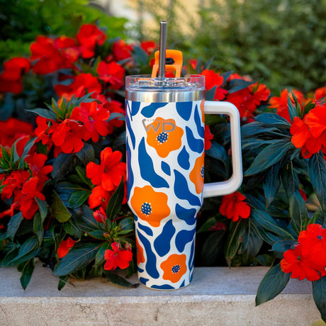 wd lifestyle wd lifestyle mug americana in acciaio inox 12 lt decoro fiori ean 8055035683904