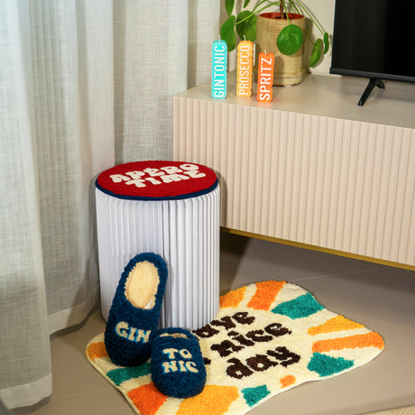 wd lifestyle wd lifestyle pantofole decoro gin tonic taglia ml blu ean 8055035682501