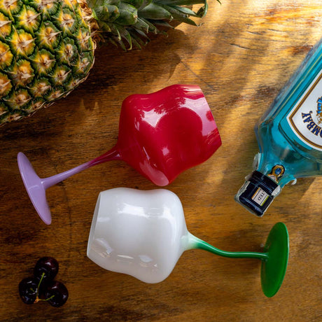 wd lifestyle wd lifestyle set 2 calici cocktail 450 ml bianco verde rosa e viola ean 8053300576289