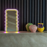 wd lifestyle wd lifestyle specchio decorativo con luci led 20 x 33 cm decoro onde ean 8053300577989