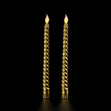 ad trend ad trend set 2 candele a spirale h 265 cm d 2 cm a batterie oro ean 8057586083974